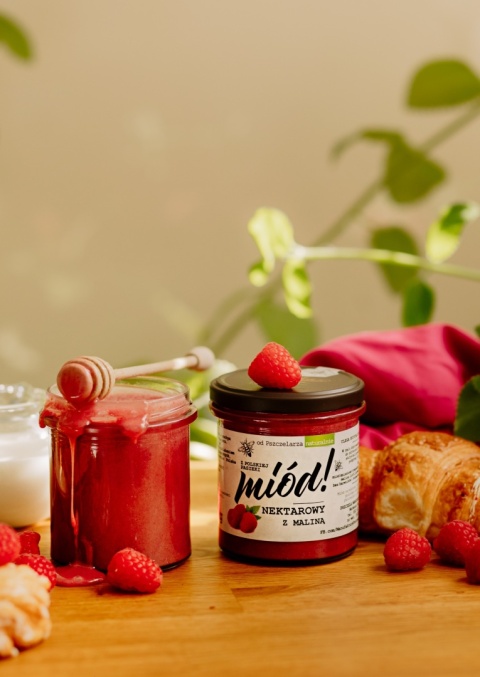 Miód Nektarowy z Maliną 430g